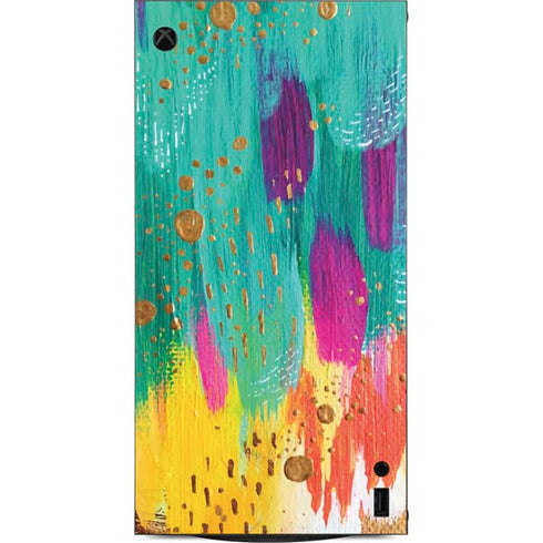 Turquoise Brush Stroke by Etta Vee XBox Series X Digital Edition Console Skin